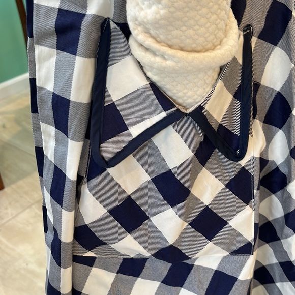 Vintage Style Navy/White Gingham Shirt Dress - Picture 8 of 11
